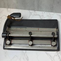 Heavy Duty 3-Hole Paper Punch – Metal Office Punch