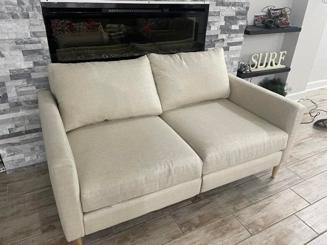 Allform Loveseat sand color like new