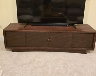 Solid wood TV stand Mid century modern