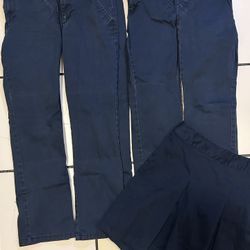 4 Pantalones Y 1 Falda Chort Escolar Niñas Size 12 