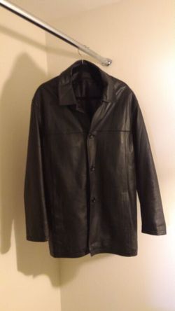 Black leather jacket