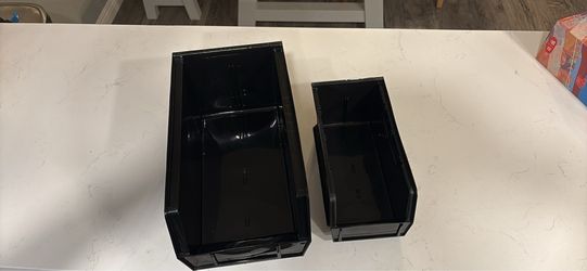 Uline AkroBins Black Plastic Storage Bins