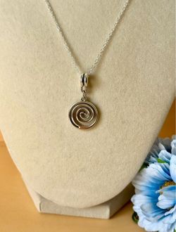 Sterling Silver Spiral Necklace