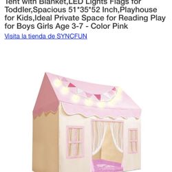 Syncfun New Play Tent W Starlight/Blanket