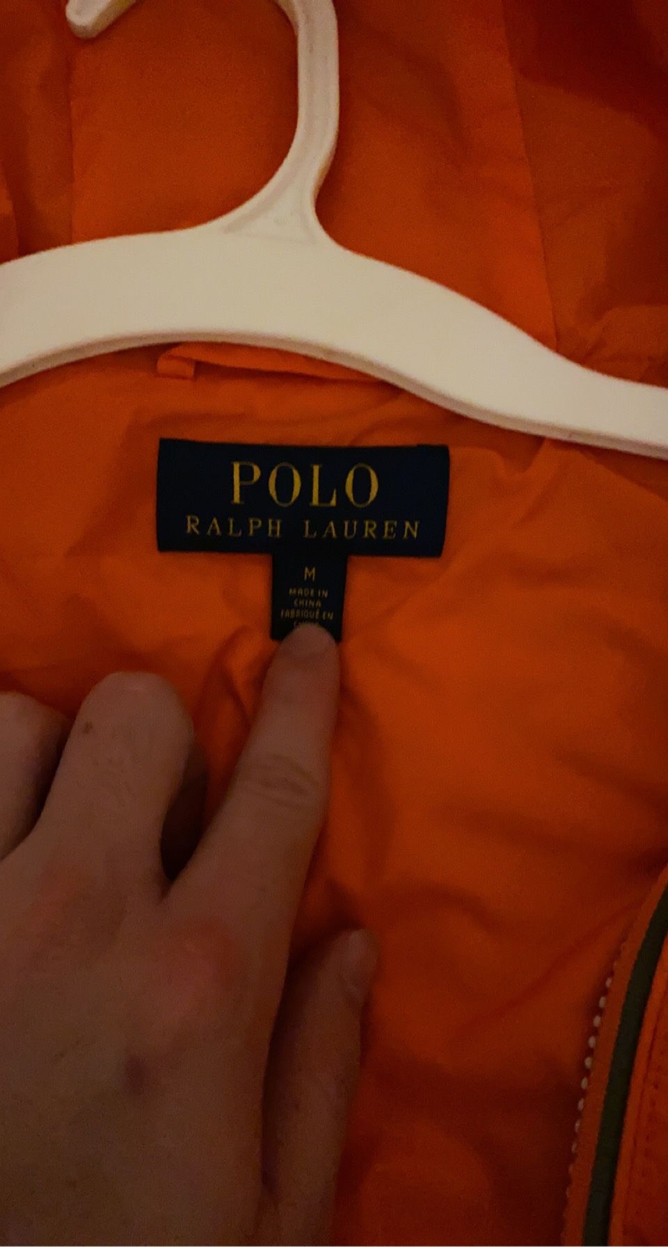 Orange Polo Ralph Lauren Rain Jacket Clothing