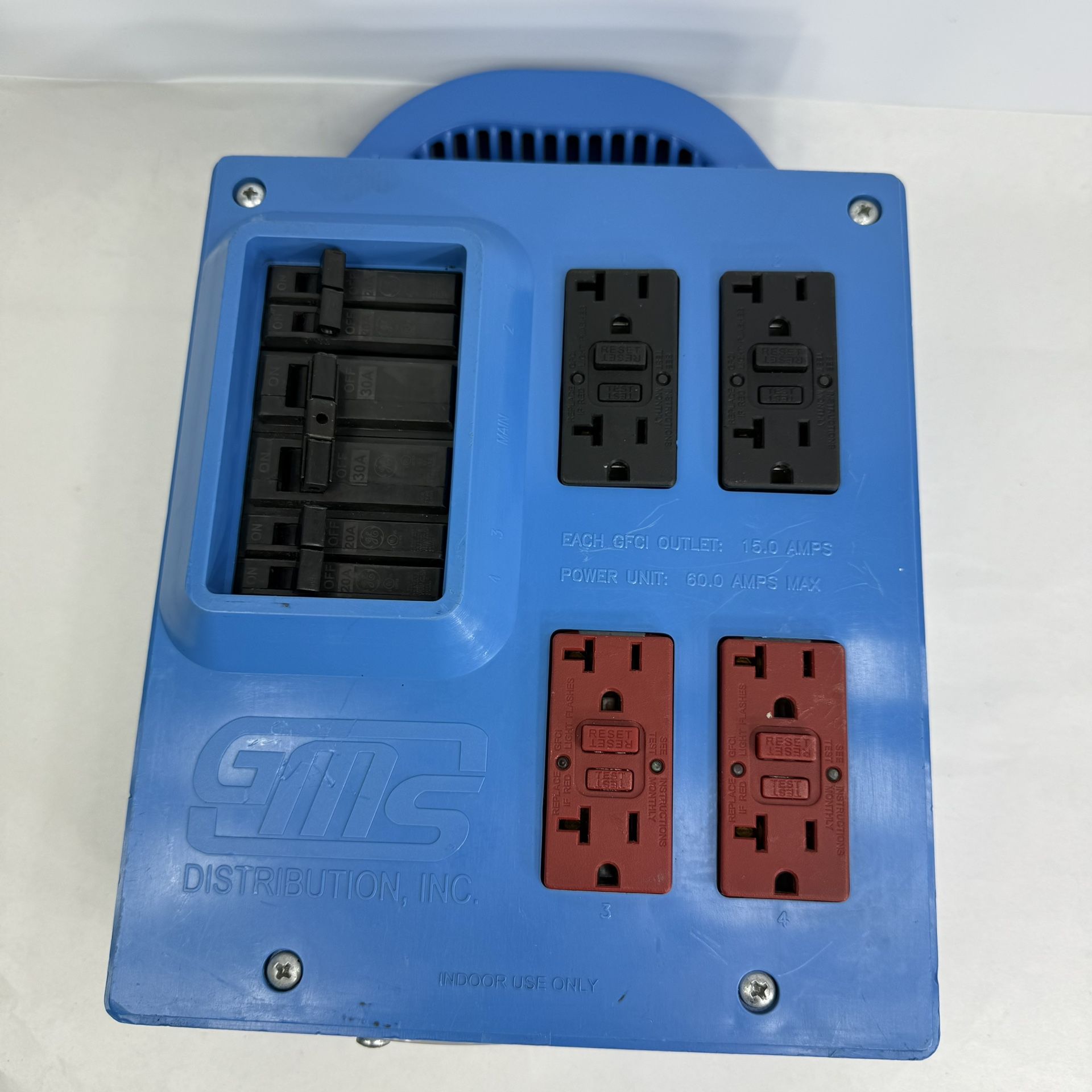 GMS Power Distribution Center 30 Amp Portable RV Panel 120V Outlets UNIT ONLY