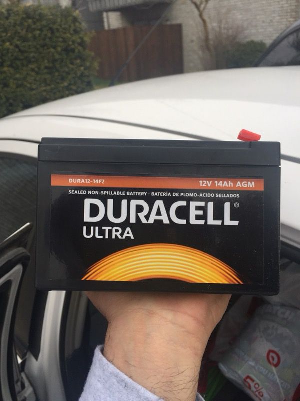 Duracell Ultra 12V 14AH AGM SLA Battery with F2 Terminals
