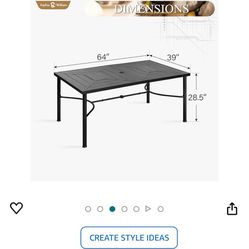 New In Box- Metal Patio Table 