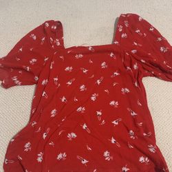 A New Day Red Floral Size Xs Cropped top