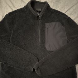 Grey Fleece Winter Champion Jacket Size Large