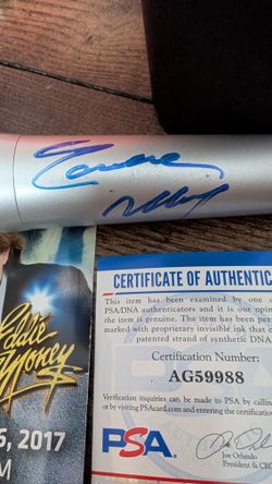 Eddie Money Mic Signed with COA in Box