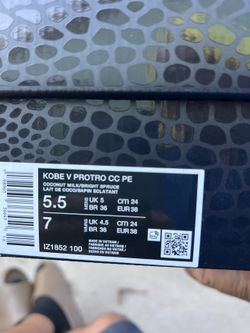 Nike Kobe 5 Protro Caitlin Clark Coconut Milk Spruce — Men's 5.5 (New)