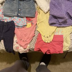 Girl clothes and women slippers