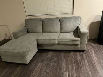 Gray Fabric Sectional Sofa with Chaise