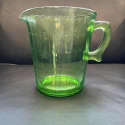 Uranium Glass Pitcher 