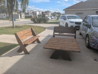 Handmade Leopold Benches And Coffee Table