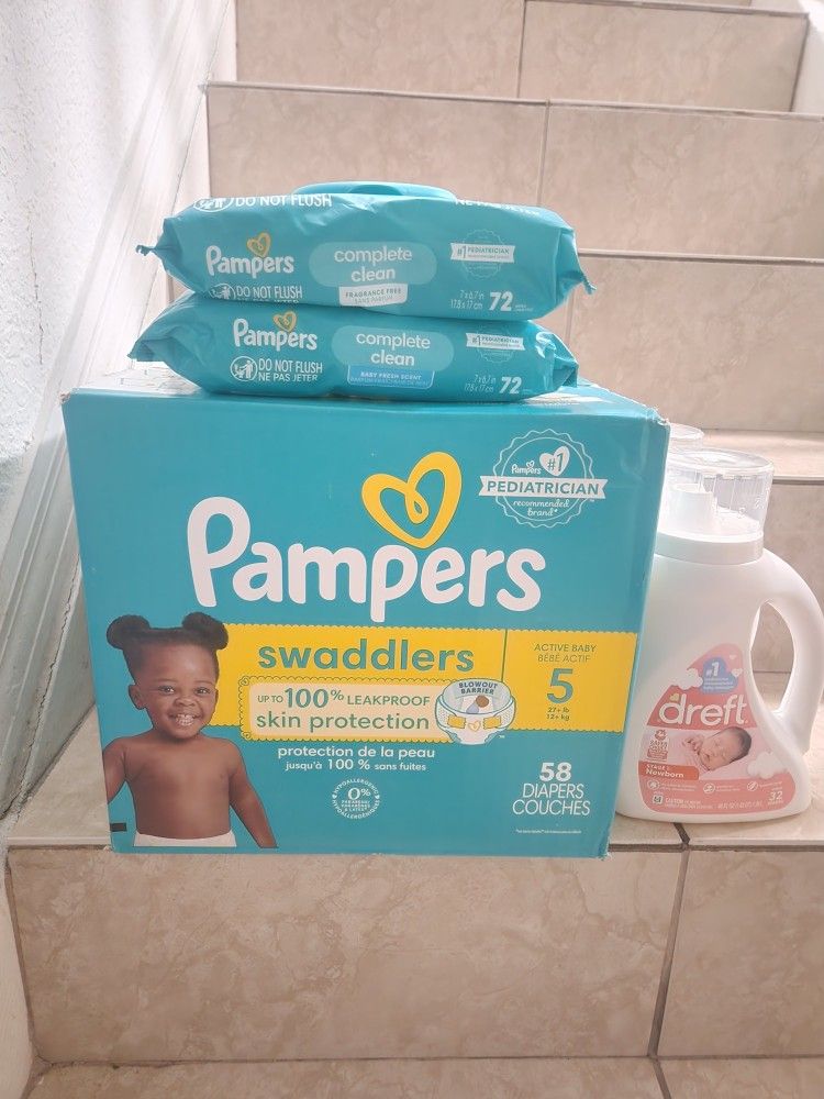 Baby Wipes Pampers Detergent 