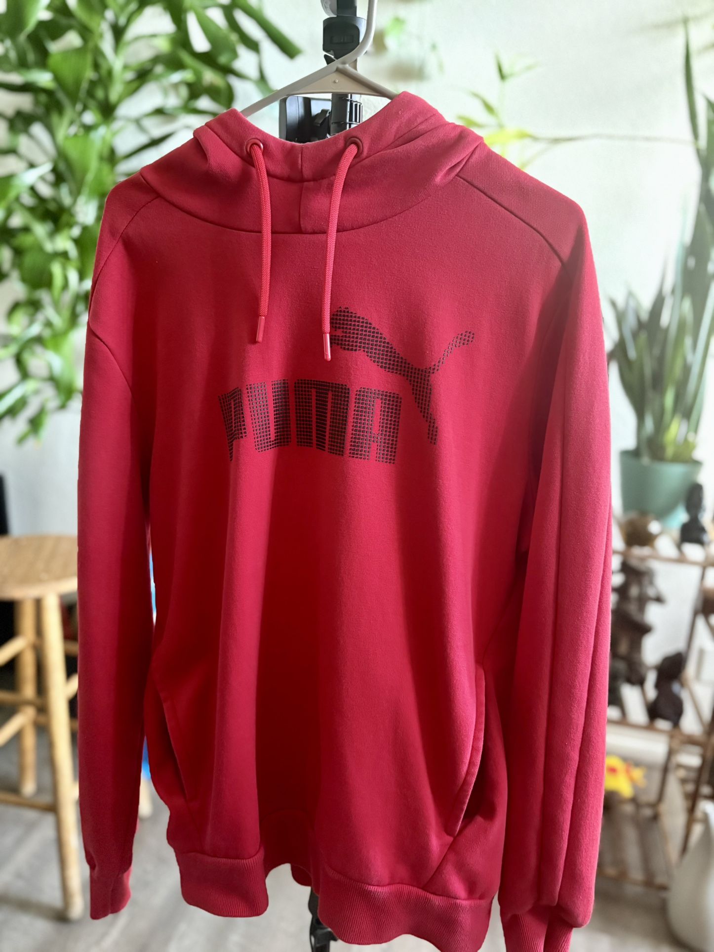 Red Puma Hoodie Unisex Size Large