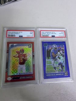 Sports cards and slabs