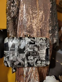 Vogue Magazine Collage Retro Clutch Purse