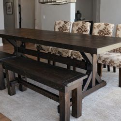 Custom Designed Farmhouse Dining Tables. 