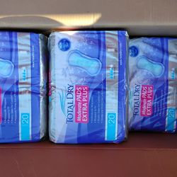 TotalDry Female Incontinent Pad Contoured 13-3/4 Inch Length
