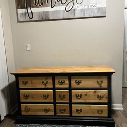Custom 9 Drawer Wood Dresser MCM 