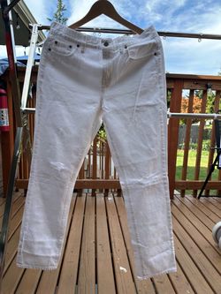 White Distressed Denim Jeans