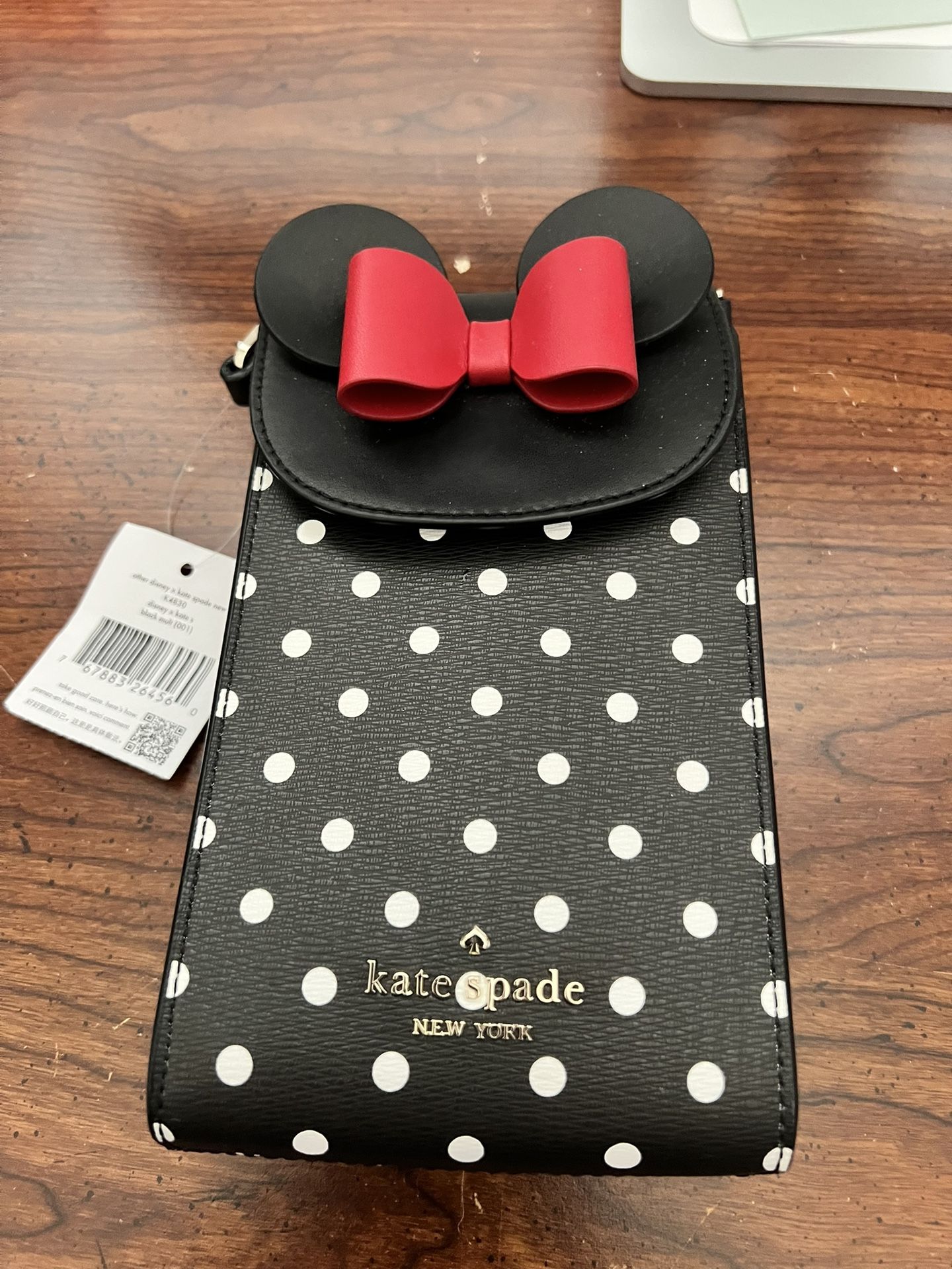 NWT Disney x Kate Spade New York Minnie Mouse North South Flap Phone Crossbody