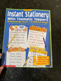 Vintage Scholastic Instant Stationery Thematic Toppers Grades K–2 Teacher Book