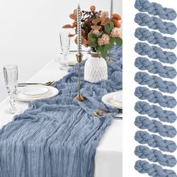 12 Pack Dusty Blue Table Runners