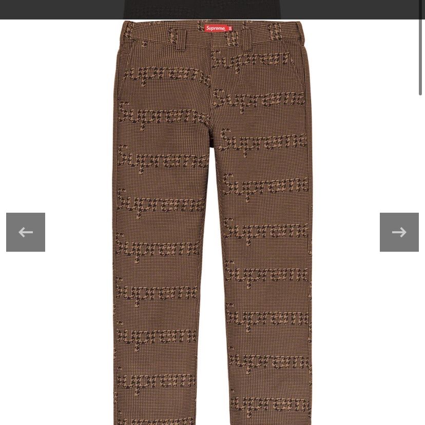 Supreme Work Pants Brown Houndstooth 32 for Sale in Phoenix, AZ 