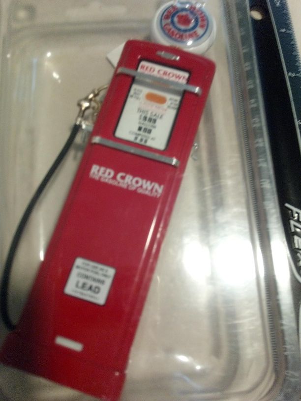 Red Crown Gasoline Mini Gas Pump