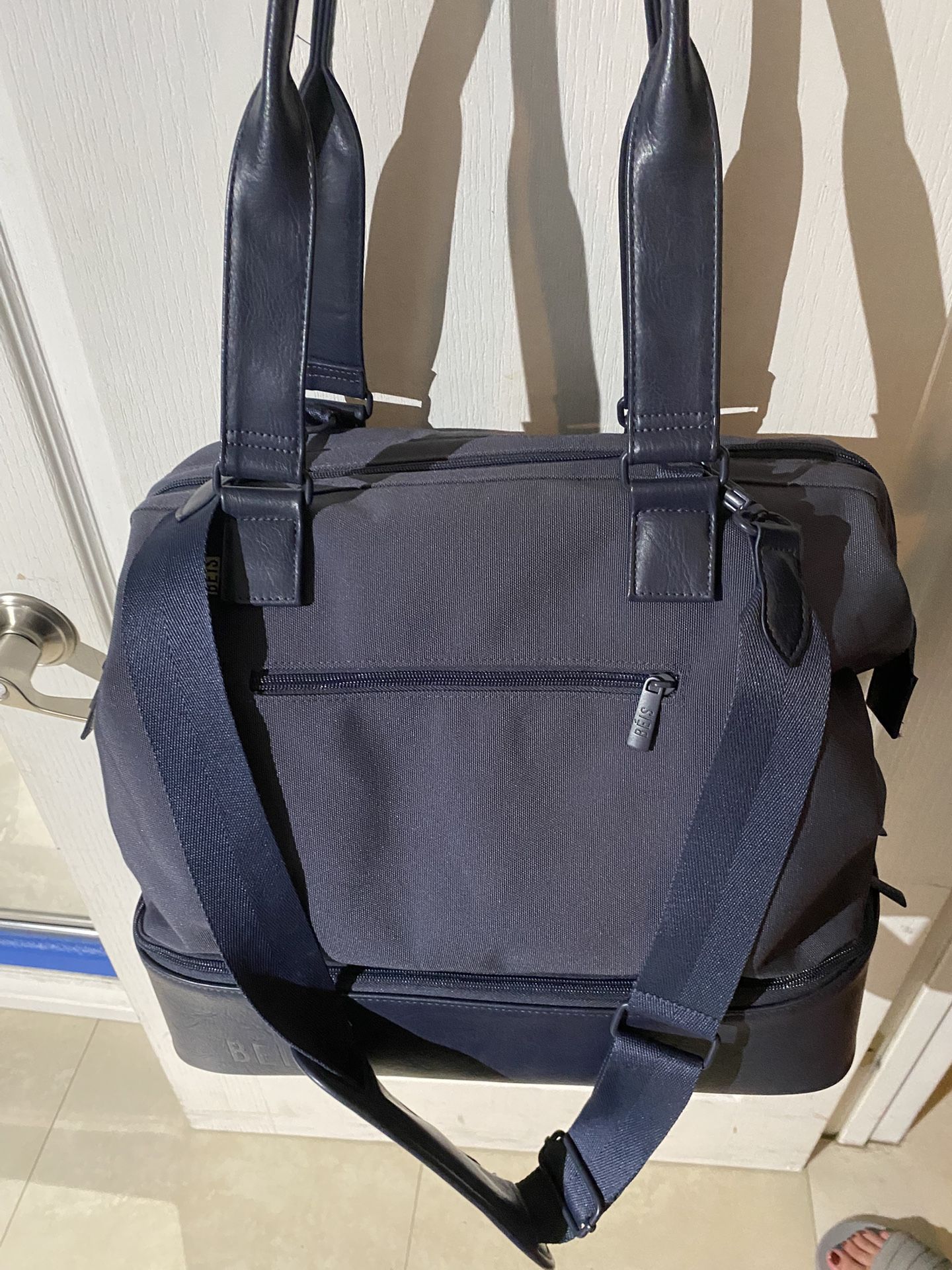 Beis Mini Weekender Bag In Navy