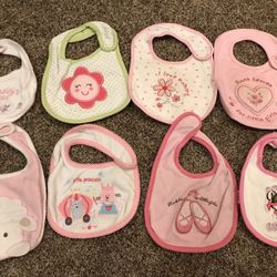 Baby Girls bib lot