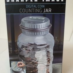 Sharper Image Digital Coin Counting Jar Piggy Bank. Condition is "New". Shipped with  USPS First Class Package Mail . This is new, never used, still