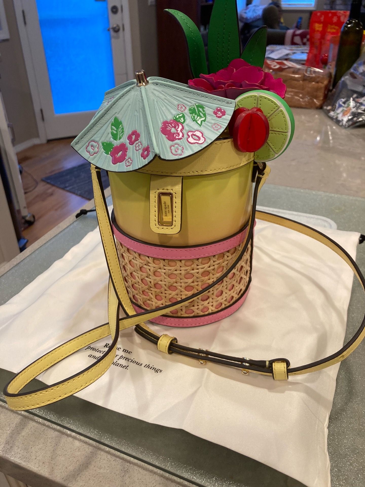 Kate Spade Hawaiian bucket purse brand new never used