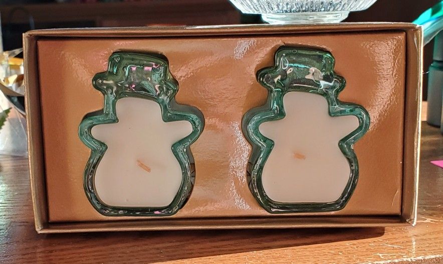 Cute Snowman Candles 