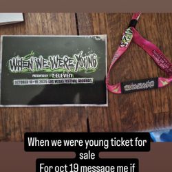 When We Were Young Ticket
