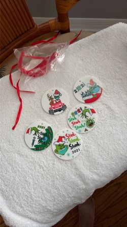 Grinch ornaments from 2021 brand new in the package