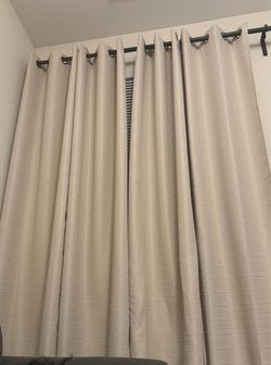 Beige Grommet Curtain Panels