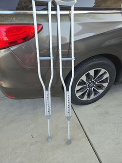 Adjustable Aluminum Underarm Crutches – Pair
