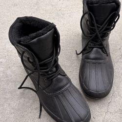 Mishansha Men's Waterproof Plush Lined Non Skid Mid Calf Duck Boot