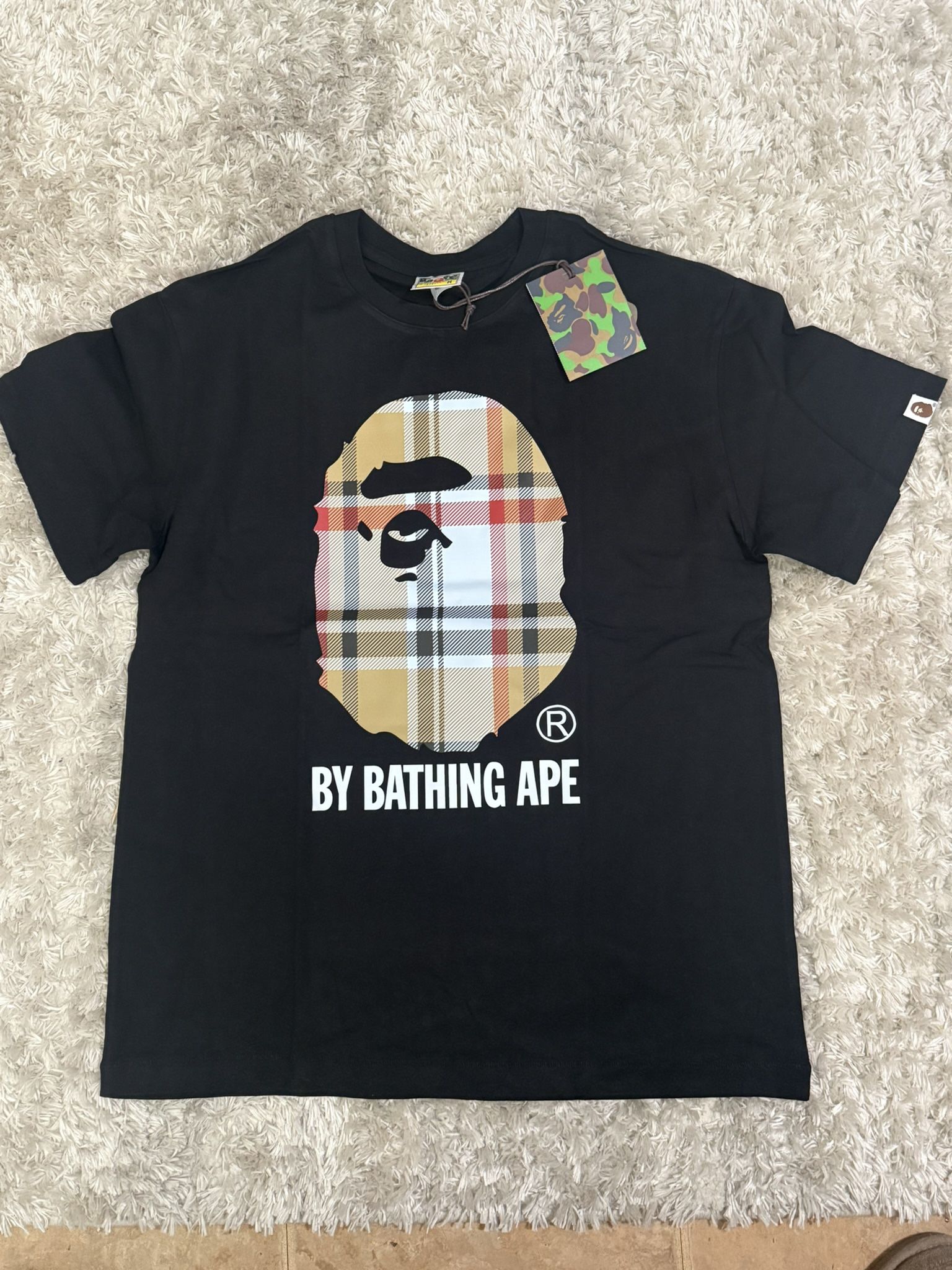 Burberry Plaid Bape Shirt Size M