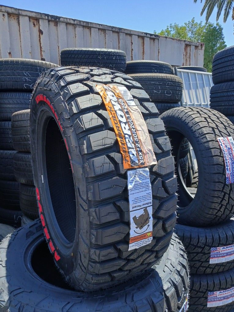 4 New Tires Installed/ 4 Llantas Nuevas Instaladas 35/12.50/20 Arroyo Tires