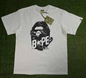 White And Gray Camo Bape Tshirt