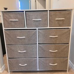 9-Drawer White Dresser 