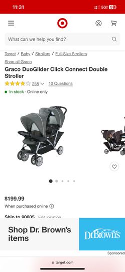 Graco DuoGlider Click Connect Double Stroller
