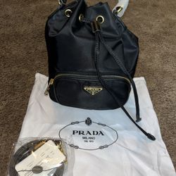 Prada nylon bucket bag