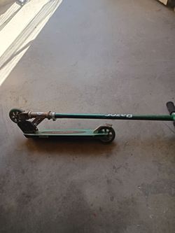 Green razor scooter